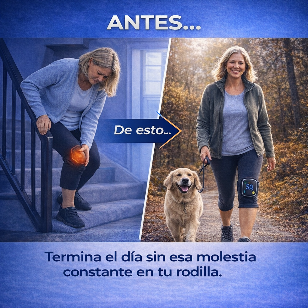 ThermoRelief Pro™ l Rodillera Inteligente con Calor y Masaje | Terapia en Casa l Adiós Dolores