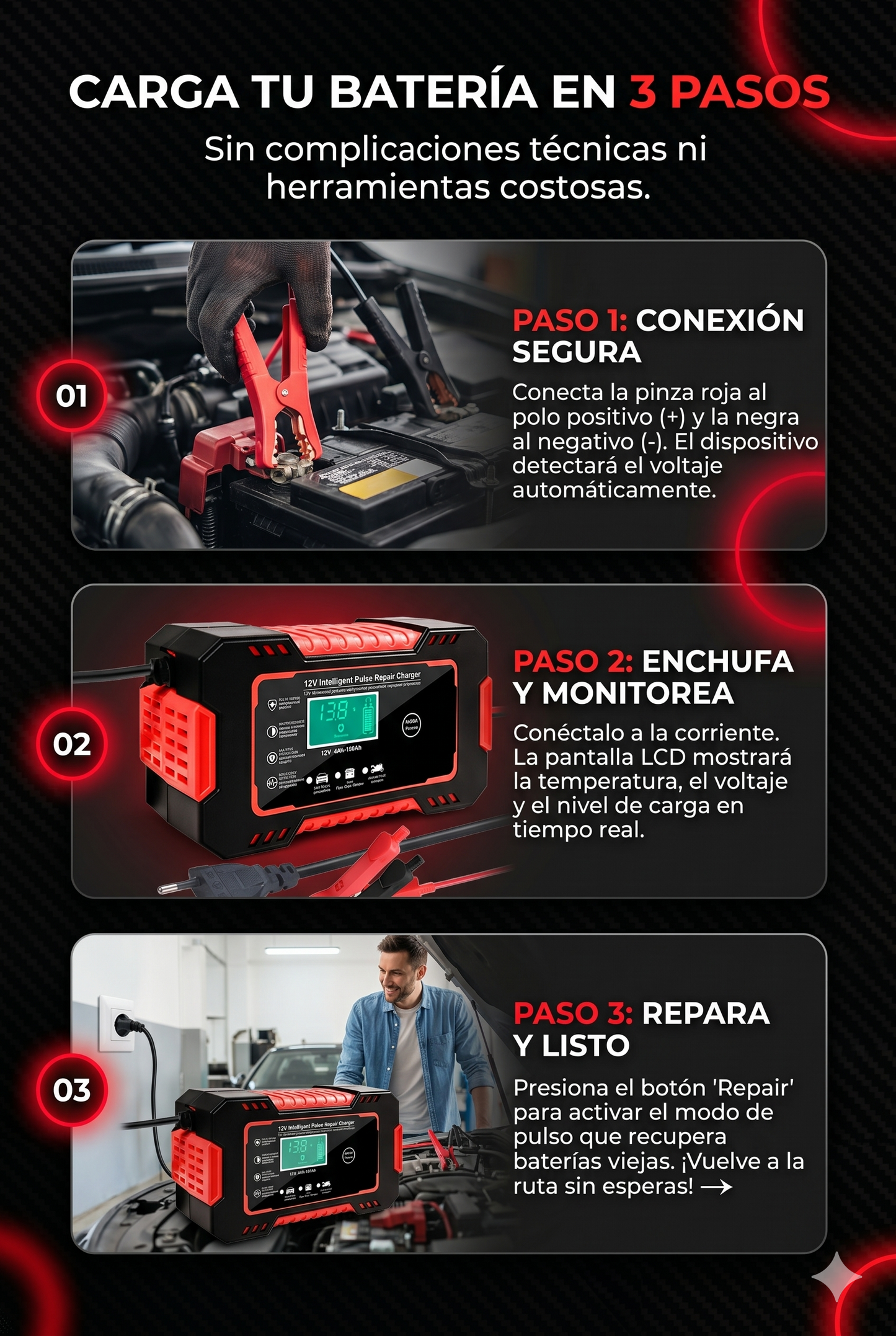 SmartCharge™ l Revive tu Batería Tú Solo l Evita quedarte botado