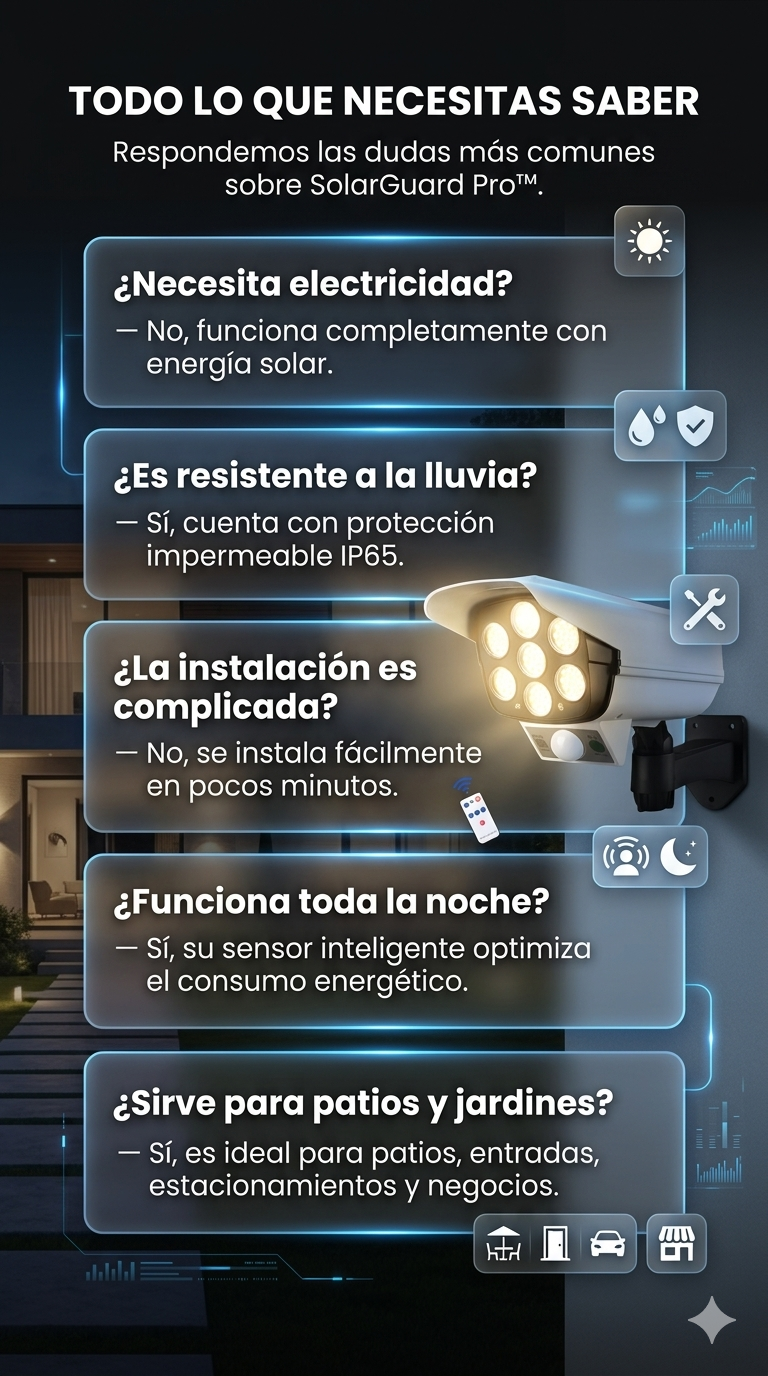 SolarGuard Pro™ | Luz Solar Inteligente con Control Remoto y Sensor Automático