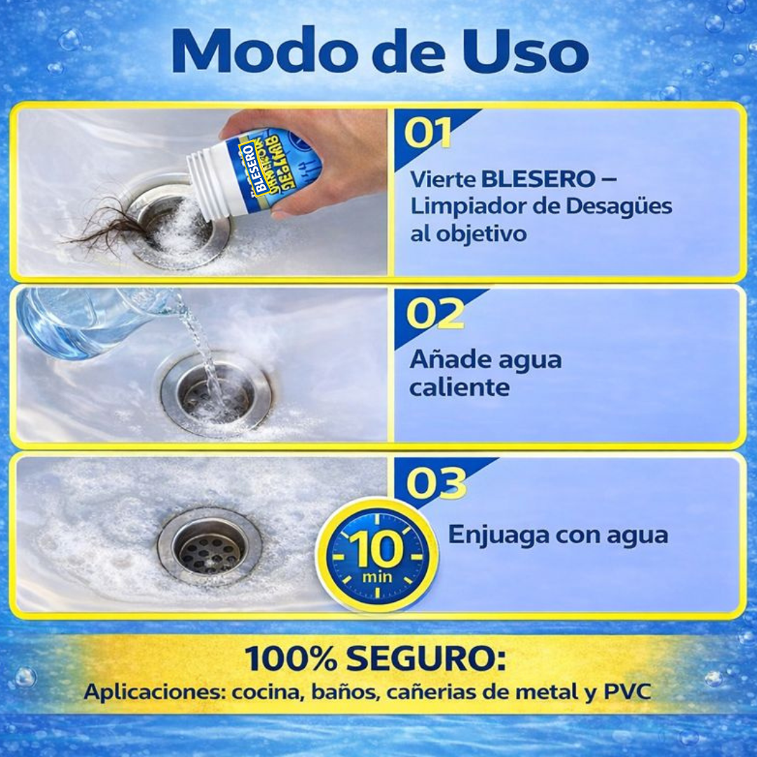 BLESERO |  Destapador y Limpiador de Desagües