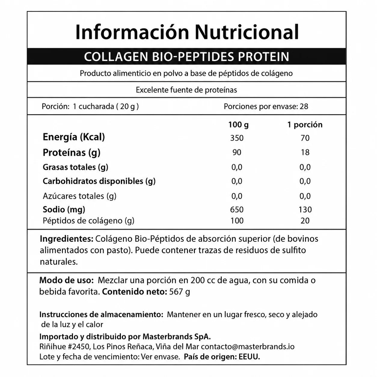 Colágeno en Polvo 567 g | Luce una Piel Radiante, Fortalece tu Cabello, Uñas y Articulaciones