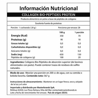 Colágeno en Polvo 567 g | Luce una Piel Radiante, Fortalece tu Cabello, Uñas y Articulaciones