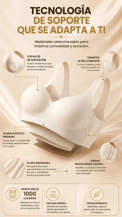 Levanta & Moldea™  Sin Aros | Sin Costuras | Soporte Natural Todo el Día