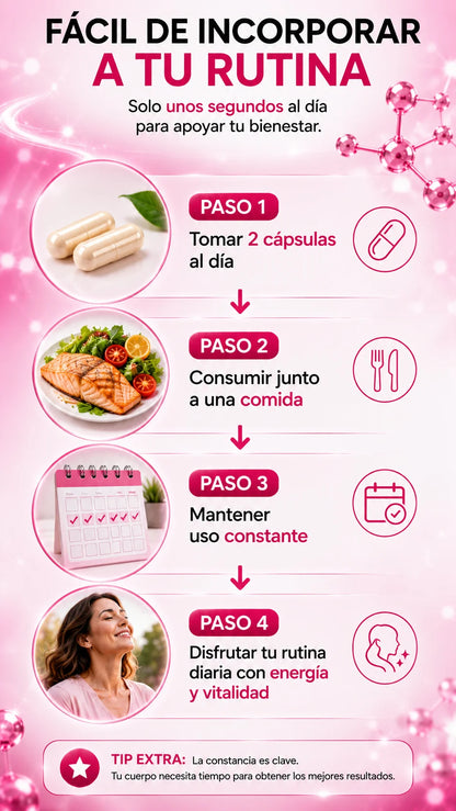 SELERB NAD+ For Women l Vitalidad y Energía femenina l 60 Cápsulas