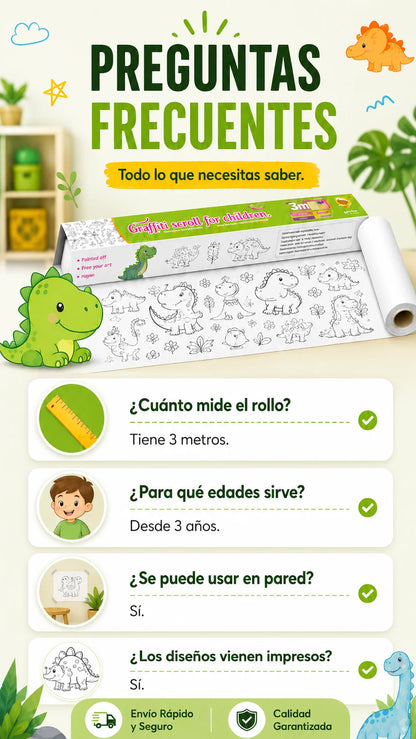 Rollo para colorear l 3 metros l Adiós Pantallas
