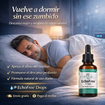 EchoFree™ – Bienestar Auditivo Natural I Adiós Zumbido de Oído I Vuelve al silencio
