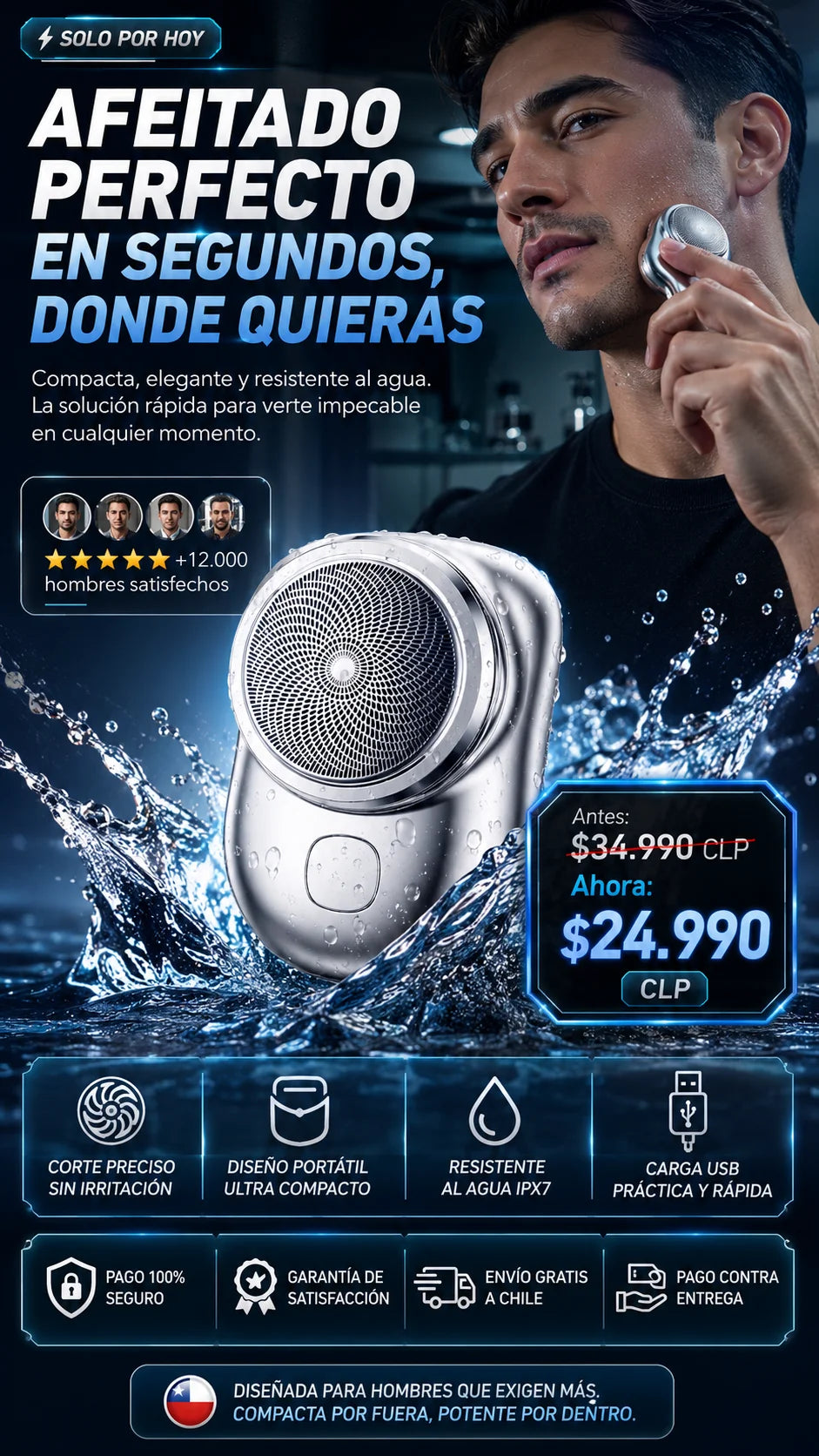 Mini Shaver Pro™ l Afeitado completo y seguro en segundos