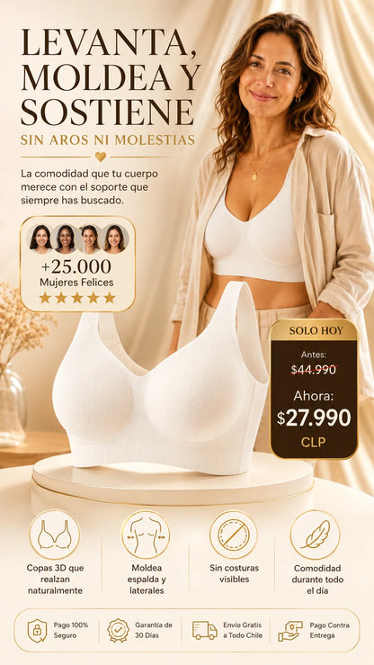 Levanta & Moldea™  Sin Aros | Sin Costuras | Soporte Natural Todo el Día