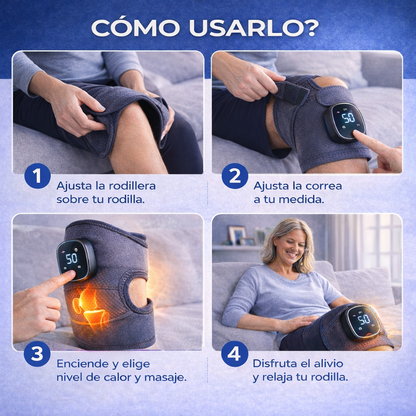 ThermoRelief Pro™ l Rodillera Inteligente con Calor y Masaje | Terapia en Casa l Adiós Dolores