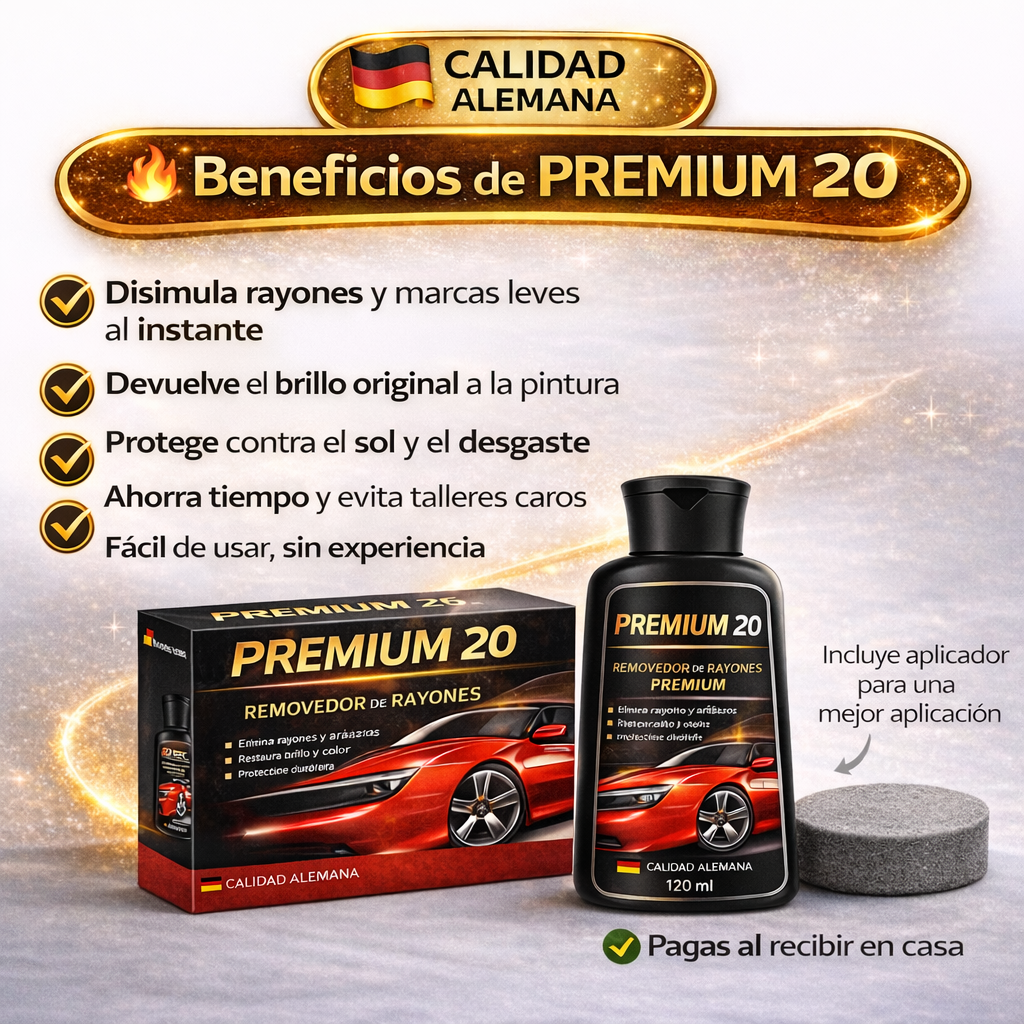 Premium 20 SEC. | Elimina rayones y protege la pintura del auto en solo 20 segundos I No Más Talleres