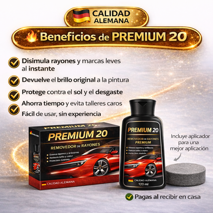 Premium 20 SEC. | Elimina rayones y protege la pintura del auto en solo 20 segundos I No Más Talleres