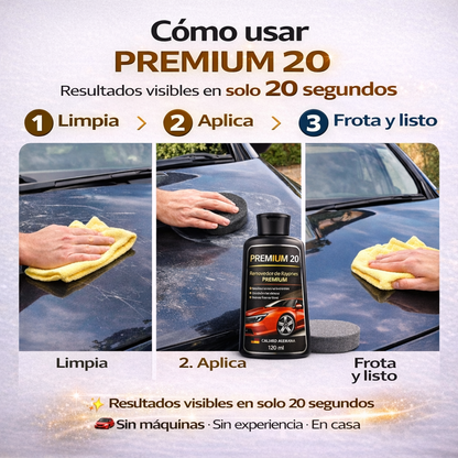 Premium 20 SEC. | Elimina rayones y protege la pintura del auto en solo 20 segundos I No Más Talleres