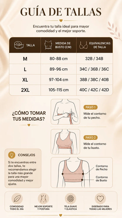 (2x1) Sostén Premium sin Aros l Levanta y Moledea l Sin Costuras