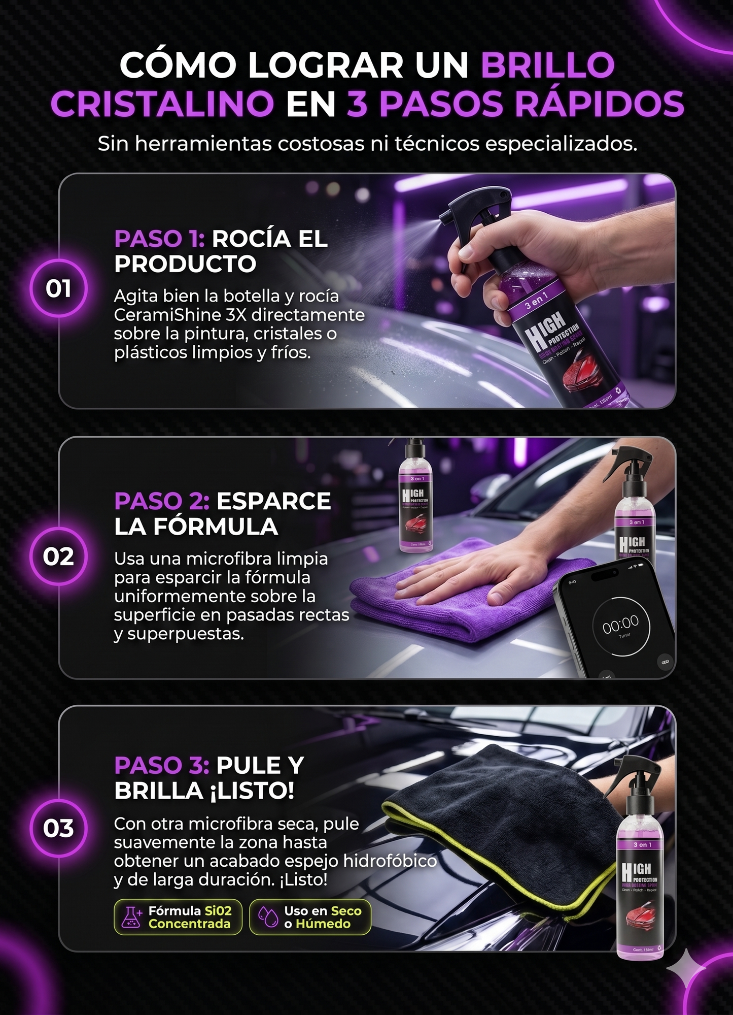 CeramiShine 3X™ l Spray Cerámico de Alta Protección l Tecnología Alemana
