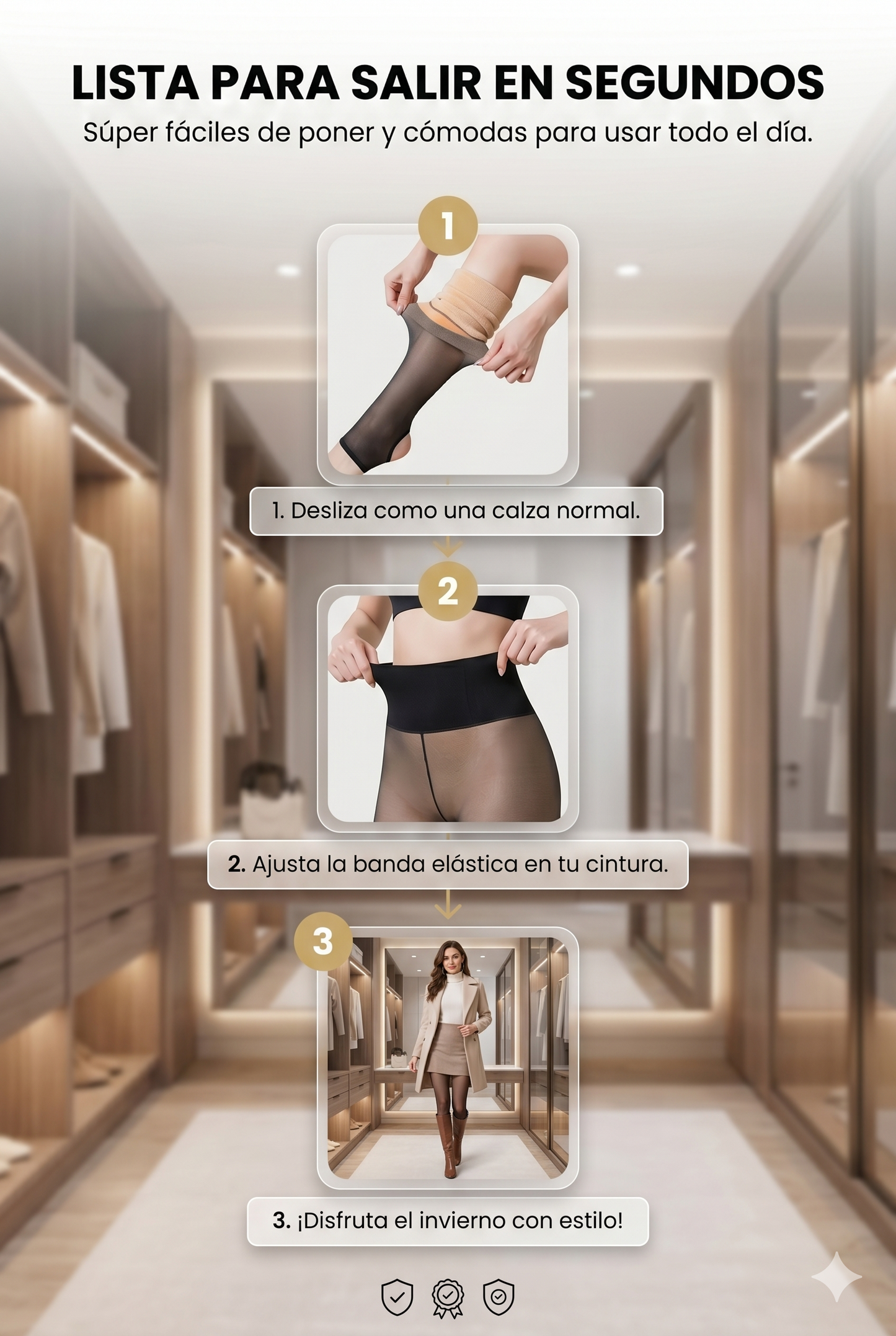 Pantys Térmica Efecto Piel™ (2x1) | Piernas Firmes, Abrigadas y Sin Transparencias