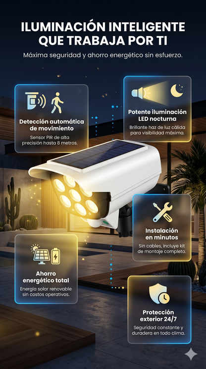 SolarGuard Pro™ | Luz Solar Inteligente con Control Remoto y Sensor Automático