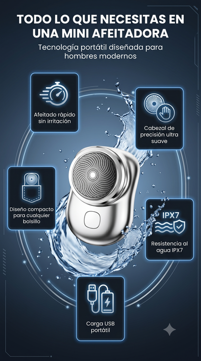 Mini Shaver Pro™ l Afeitado completo y seguro en segundos