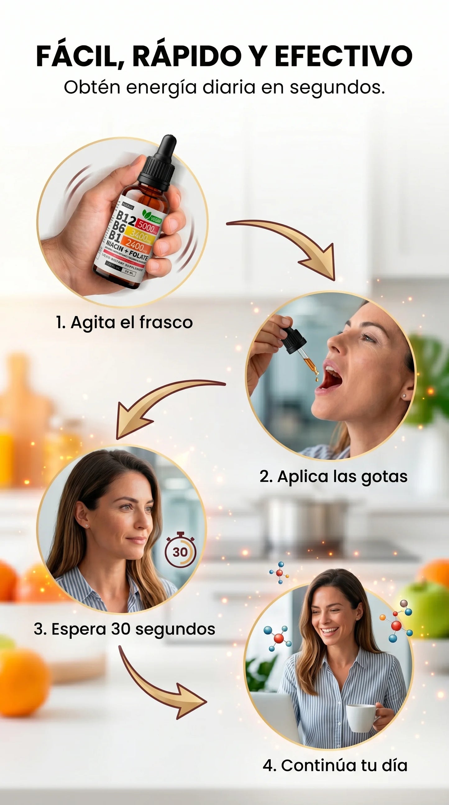 Complejo B l B12 Energy Drops™ l Energía y Vitalidad Diaria l Adiós cansancio y Neuropatía l Gotas sublinguales