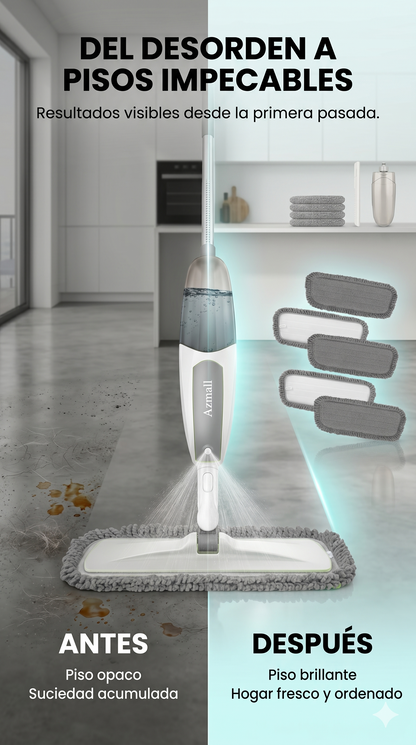 EasyMop 360™ l Trapeador Spray Giratorio con Dispensador Integrado