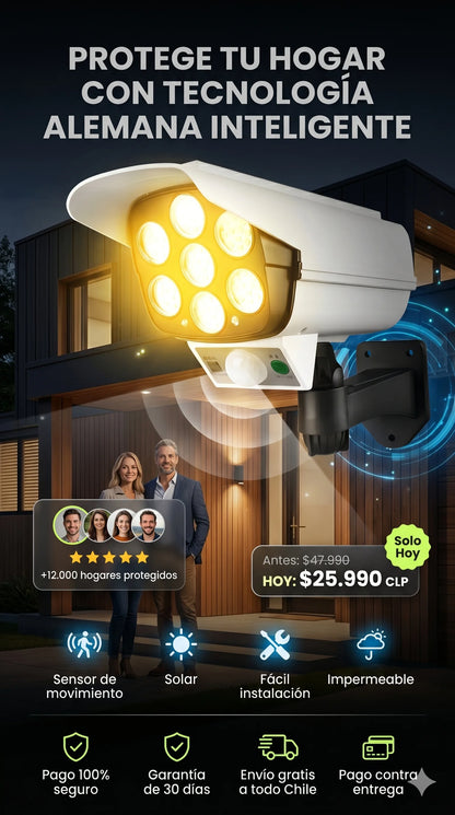 SolarGuard Pro™ | Luz Solar Inteligente con Control Remoto y Sensor Automático
